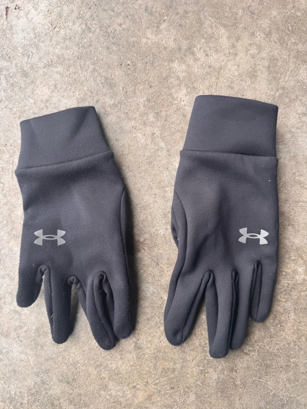 Under Armour Black Performance Gloves with Reflective Logo